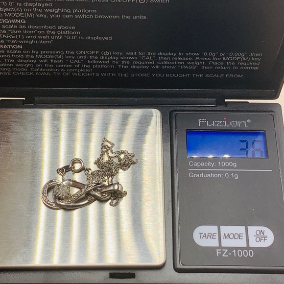 EUC Sterling Silver Double Infinity Loop Diamond - Picture 12 of 12